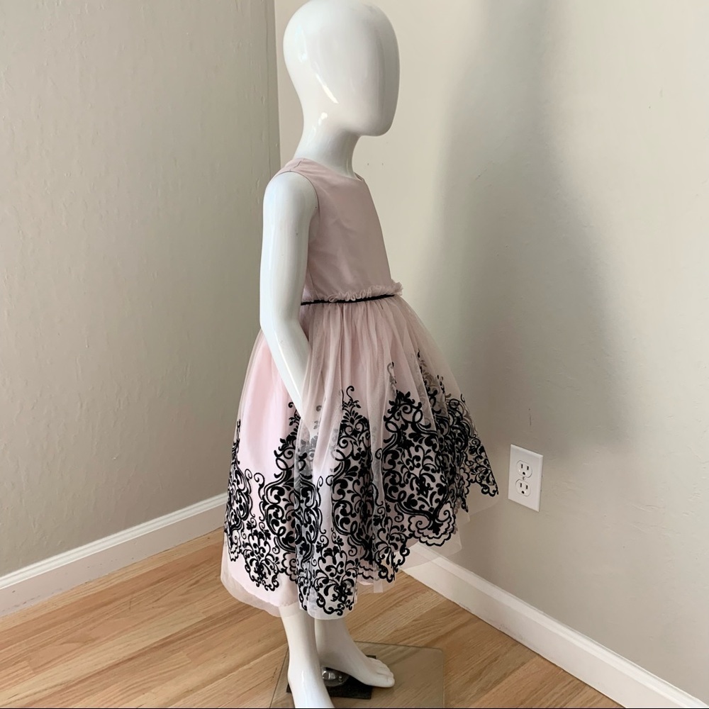 LAURA ASHLEY London Tulle Special Occasion Dress Pink & Black Tulle Fancy Party - Picture 9 of 16